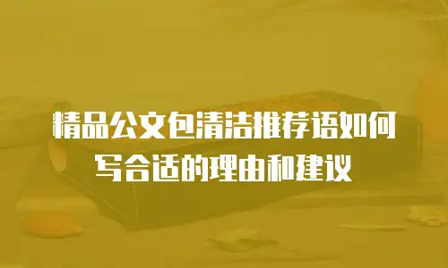 精品公文包清洁推荐语如何写合适的理由和建议