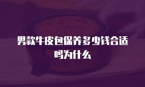 男款牛皮包保养多少钱合适吗为什么