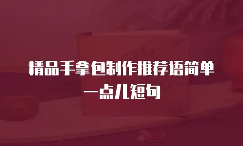 精品手拿包制作推荐语简单一点儿短句