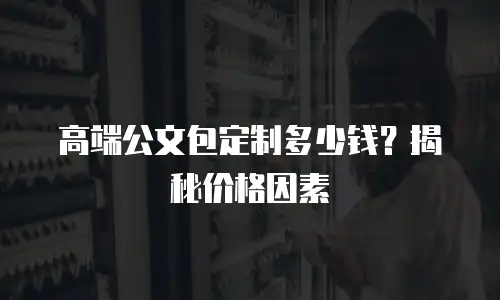 高端公文包定制多少钱？揭秘价格因素