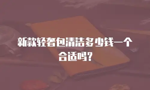 新款轻奢包清洁多少钱一个合适吗？