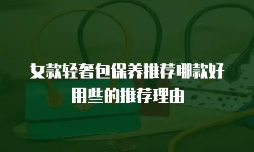 女款轻奢包保养推荐哪款好用些的推荐理由