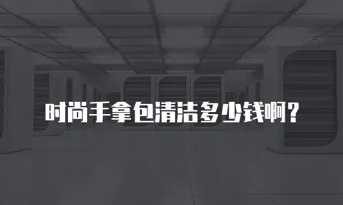 时尚手拿包清洁多少钱啊？