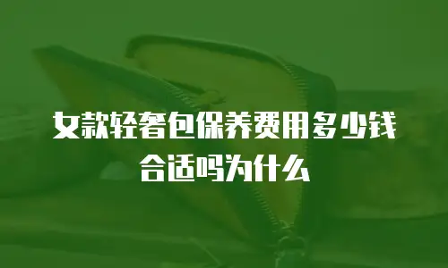 女款轻奢包保养费用多少钱合适吗为什么