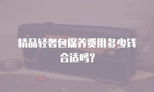 精品轻奢包保养费用多少钱合适吗？
