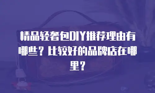 精品轻奢包DIY推荐理由有哪些？比较好的品牌店在哪里？