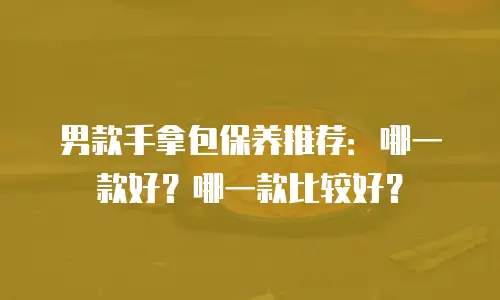 男款手拿包保养推荐：哪一款好？哪一款比较好？