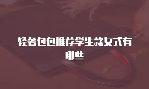 轻奢包包推荐学生款女式有哪些