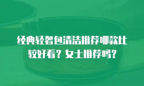 经典轻奢包清洁推荐哪款比较好看？女士推荐吗？