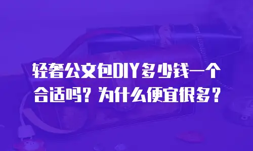 轻奢公文包DIY多少钱一个合适吗？为什么便宜很多？