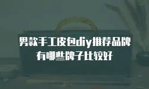 男款手工皮包diy推荐品牌有哪些牌子比较好