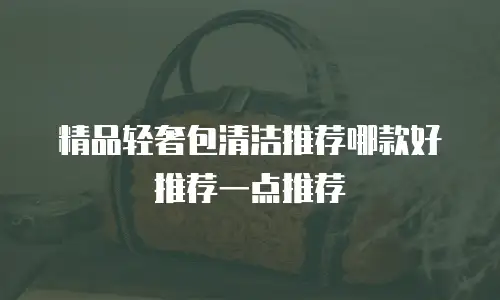 精品轻奢包清洁推荐哪款好推荐一点推荐