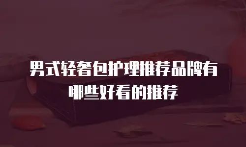 男式轻奢包护理推荐品牌有哪些好看的推荐
