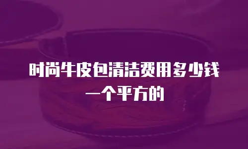 时尚牛皮包清洁费用多少钱一个平方的