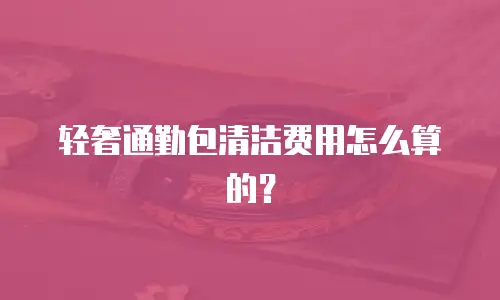 轻奢通勤包清洁费用怎么算的？