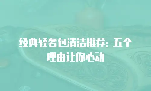 经典轻奢包清洁推荐: 五个理由让你心动
