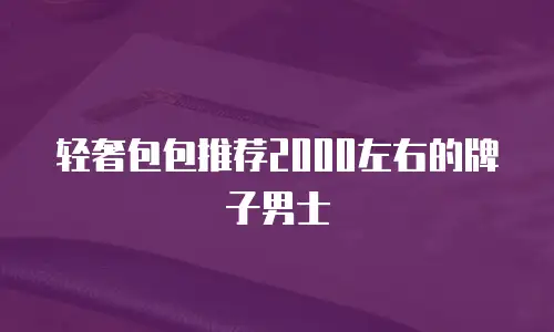 轻奢包包推荐2000左右的牌子男士