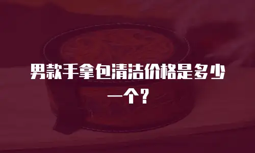 男款手拿包清洁价格是多少一个？