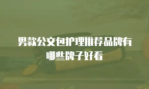 男款公文包护理推荐品牌有哪些牌子好看