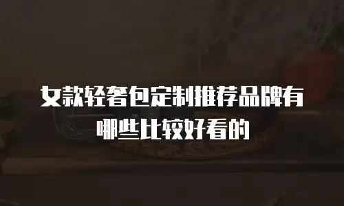 女款轻奢包定制推荐品牌有哪些比较好看的