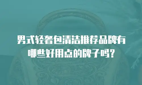 男式轻奢包清洁推荐品牌有哪些好用点的牌子吗？