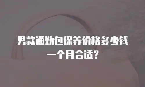 男款通勤包保养价格多少钱一个月合适？