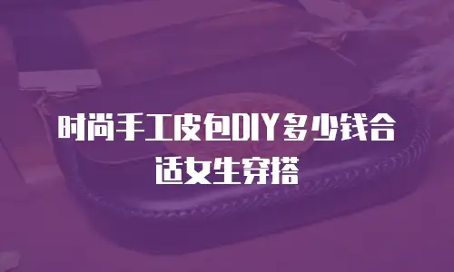 时尚手工皮包DIY多少钱合适女生穿搭