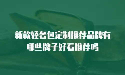 新款轻奢包定制推荐品牌有哪些牌子好看推荐吗