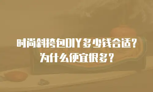 时尚斜挎包DIY多少钱合适？为什么便宜很多？