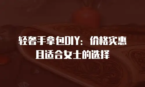 轻奢手拿包DIY：价格实惠且适合女士的选择