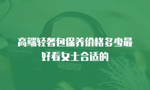 高端轻奢包保养价格多少最好看女士合适的