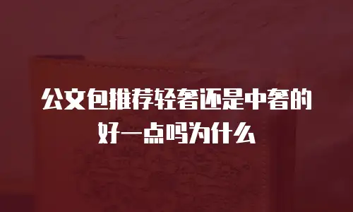 公文包推荐轻奢还是中奢的好一点吗为什么