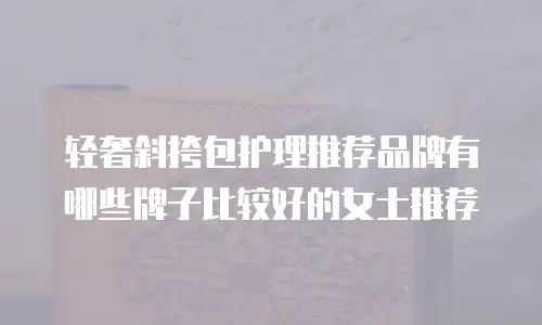 轻奢斜挎包护理推荐品牌有哪些牌子比较好的女士推荐