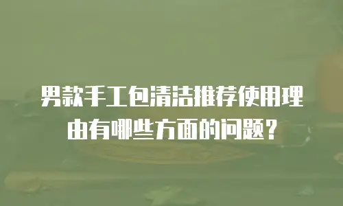 男款手工包清洁推荐使用理由有哪些方面的问题？
