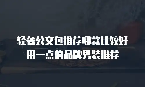 轻奢公文包推荐哪款比较好用一点的品牌男装推荐