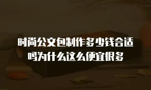 时尚公文包制作多少钱合适吗为什么这么便宜很多