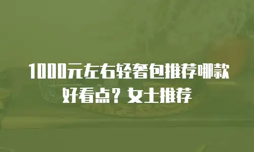 1000元左右轻奢包推荐哪款好看点？女士推荐