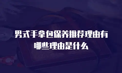 男式手拿包保养推荐理由有哪些理由是什么