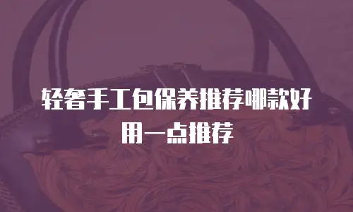 轻奢手工包保养推荐哪款好用一点推荐
