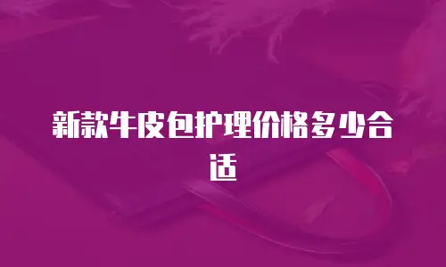新款牛皮包护理价格多少合适