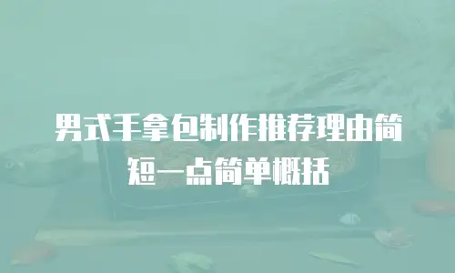 男式手拿包制作推荐理由简短一点简单概括