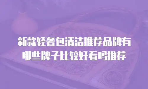 新款轻奢包清洁推荐品牌有哪些牌子比较好看吗推荐