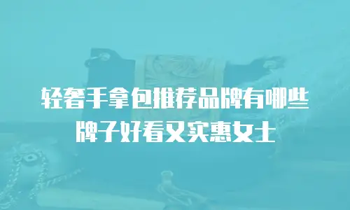 轻奢手拿包推荐品牌有哪些牌子好看又实惠女士