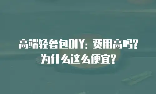 高端轻奢包DIY: 费用高吗?为什么这么便宜?