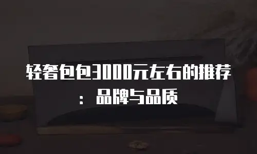 轻奢包包3000元左右的推荐：品牌与品质