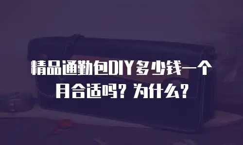 精品通勤包DIY多少钱一个月合适吗？为什么？