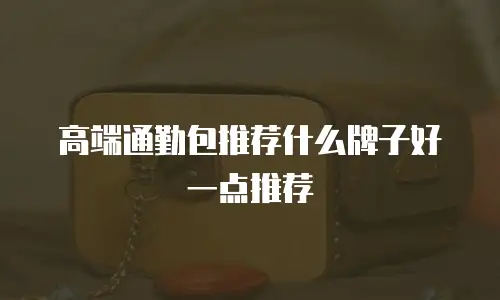 高端通勤包推荐什么牌子好一点推荐