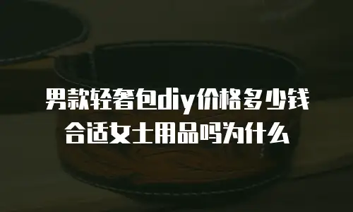 男款轻奢包diy价格多少钱合适女士用品吗为什么
