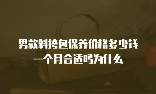 男款斜挎包保养价格多少钱一个月合适吗为什么