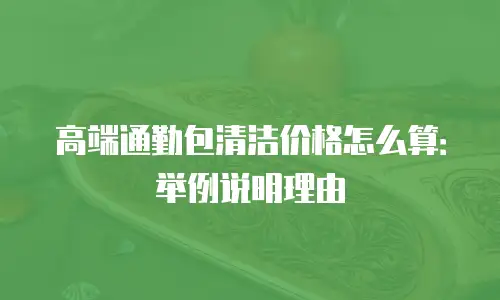 高端通勤包清洁价格怎么算：举例说明理由